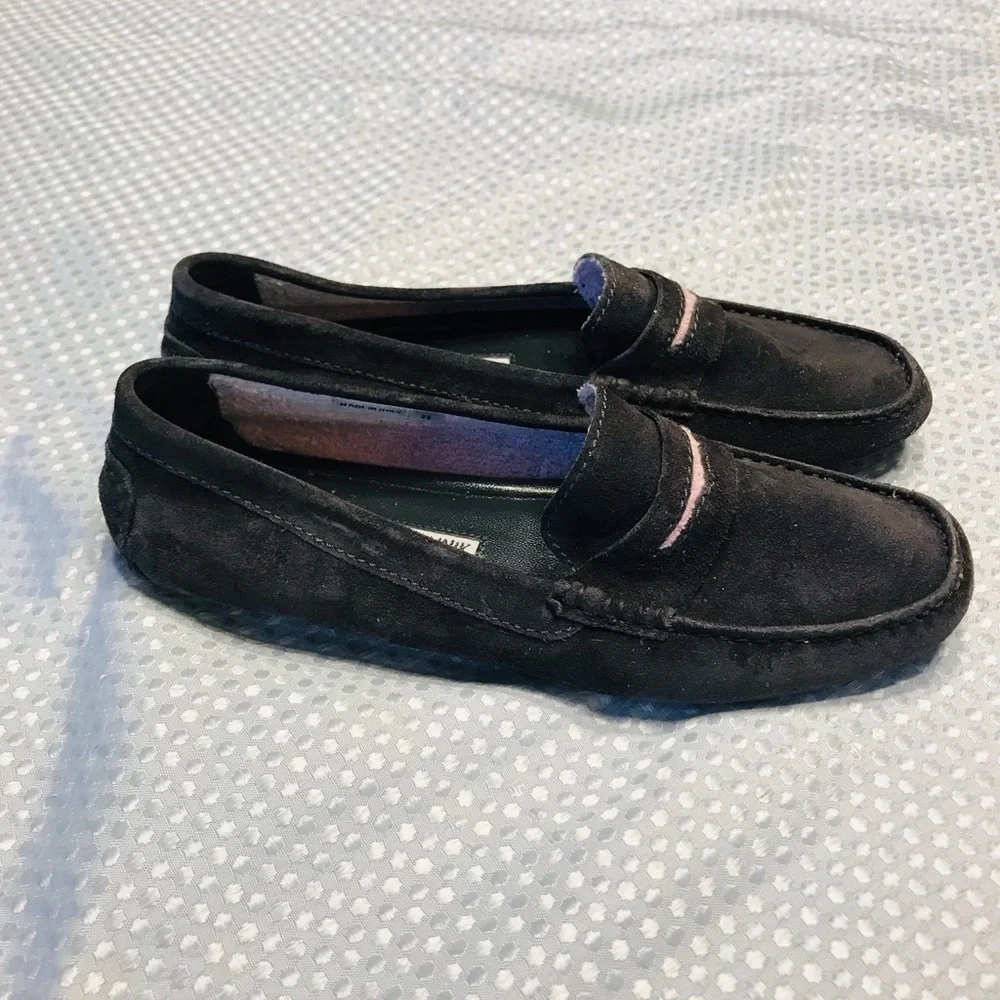Manolo blahnik Suede‎ Driver Loafer Gray/Pink